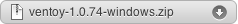Download file "ventoy-1.0.74-windows.zip"